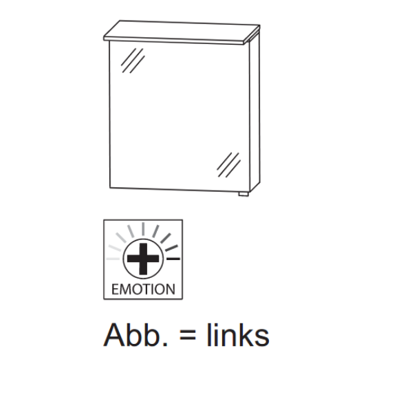 Puris Aspekt Spiegelschrank, 60 cm