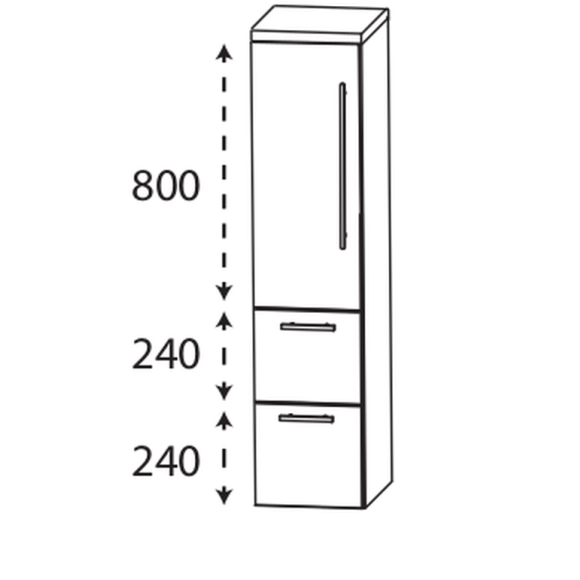 Puris Rounds Mittelschrank, 30 cm