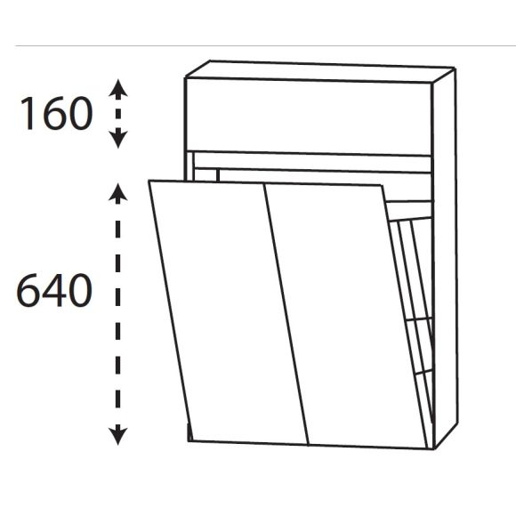 Puris Kera Plan Highboard mit Wäschekippe, Grifflos, 60 cm