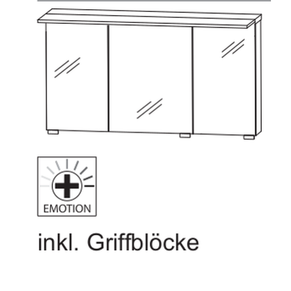 Puris Kao line Spiegelschrank mit LED-Flächenleuchte, 120 cm