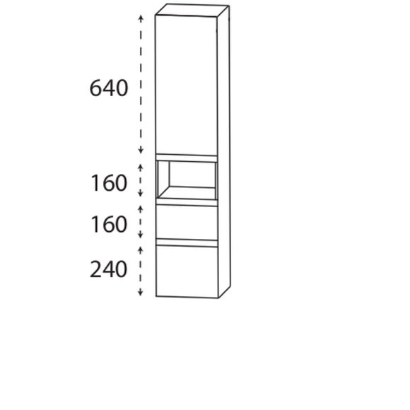 Puris c!puro Mittelschrank, 30 cm