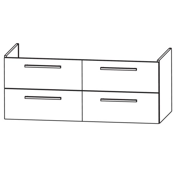 Puris Kera Plan Doppel-Waschtischunterschrank für Daylight, 120 cm