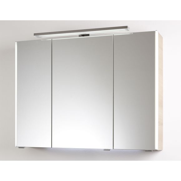 Pelipal PCON Spiegelschrank mit LED seitlich, 3 Spiegeltüren, H70, T14 B102 cm