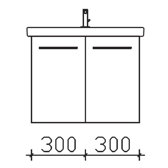 Pelipal Serie 9005 Duravit DuraStyle-SET, Waschtisch mit Unterschrank, 65 cm