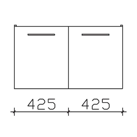 Pelipal Serie 9005 Waschtischunterschrank, 2 Drehtüren, 85 cm