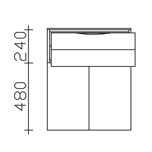 Pelipal Serie 6025 Highboard, 60 cm breit, 33 cm tief