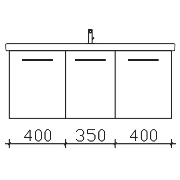 Pelipal Serie 9005 Duravit DuraStyle-SET, Waschtisch mit Unterschrank, 120 cm