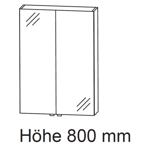 Puris Kera Plan Anabauspiegelschrank, 60 cm