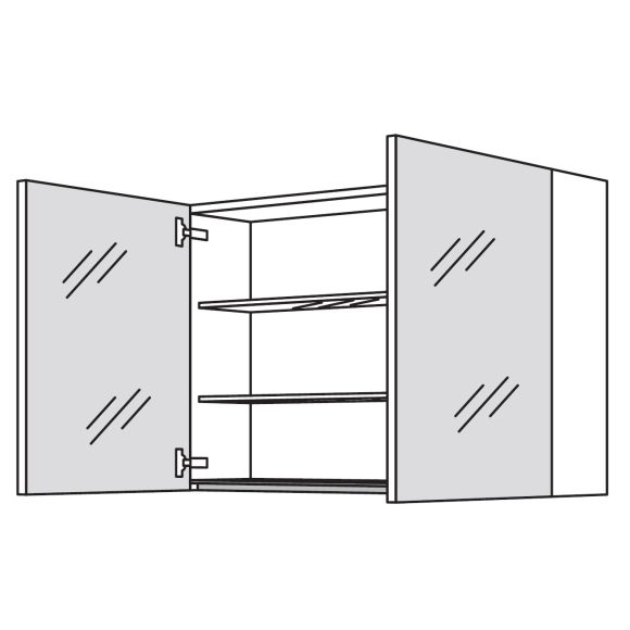 Nobilia LINE-N Spiegelschrank, 120 cm