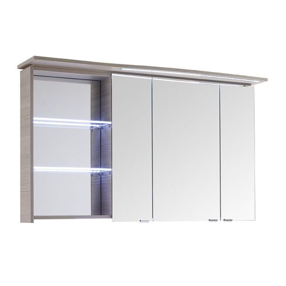 Pelipal Contea Spiegelschrank mit LED-Streifen im Kranz, Steckdose INNEN, 120 cm