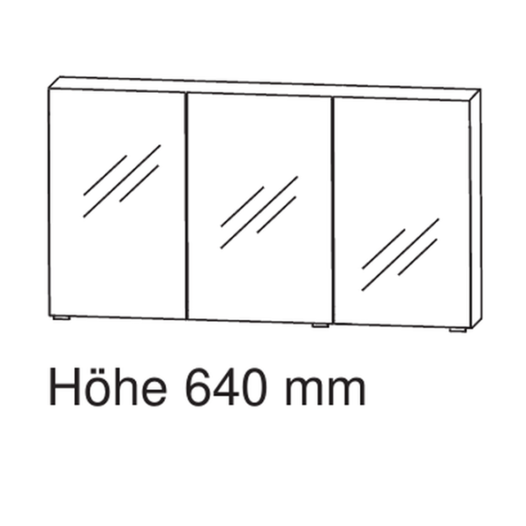 Puris Beimöbel Spiegelschrank, 3 Türen, tiefenvariabel, 80 cm breit