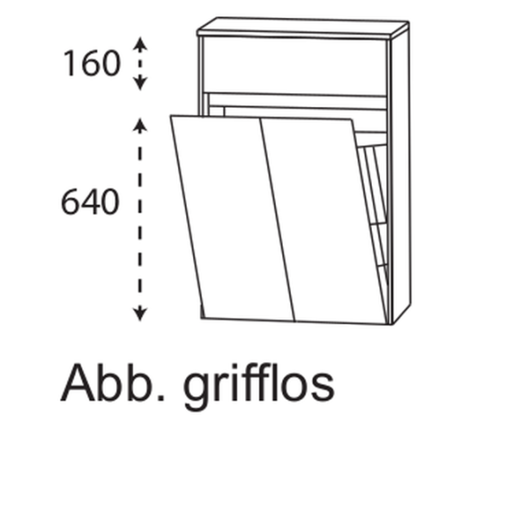 Puris Unique Highboard mit Wäschekippe, 62,5 cm