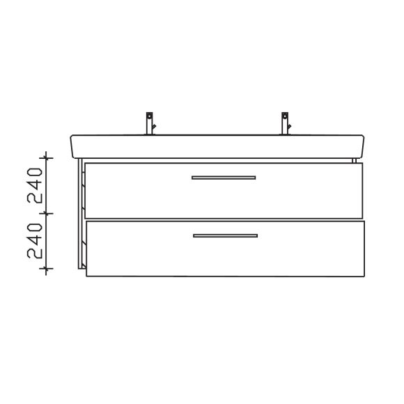 Pelipal Serie 9005 Geberit Renova Plan-SET, 130 cm