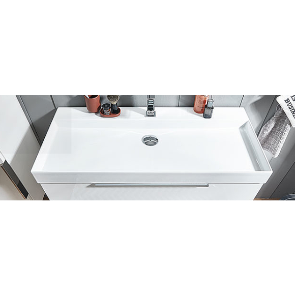 Puris 4landa Keramik-Aufsatzwaschtisch Till, weiß, 80 cm, Höhe 8 cm