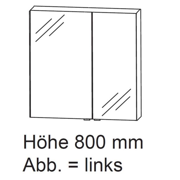 Puris Kera Plan Spiegelschrank, 60 cm