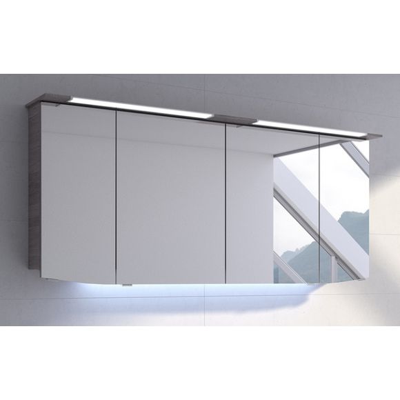 Pelipal Cassca Spiegelschrank mit LED im Kranz, 160 cm, 2 x 12 Watt