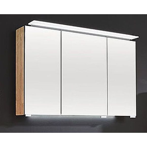 Puris Beimöbel Spiegelschrank inkl. Griffblöcke mit LED-Beleuchtung, 120 cm