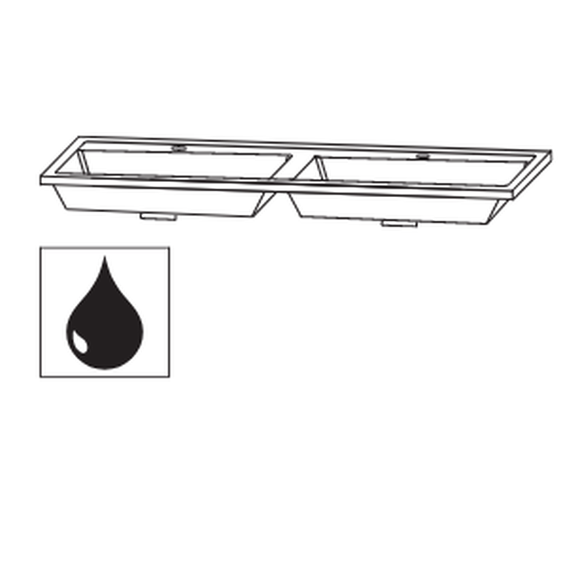 Puris New Xpression Doppelwaschtisch 1400 mm, Glaswaschtisch optiwhite, 143 cm