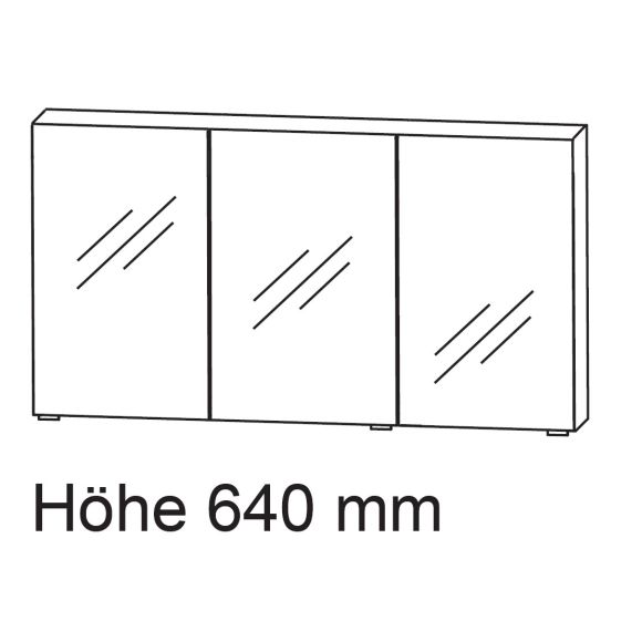 Puris Kera Plan Spiegelschrank, tiefenvariabel, 90 cm