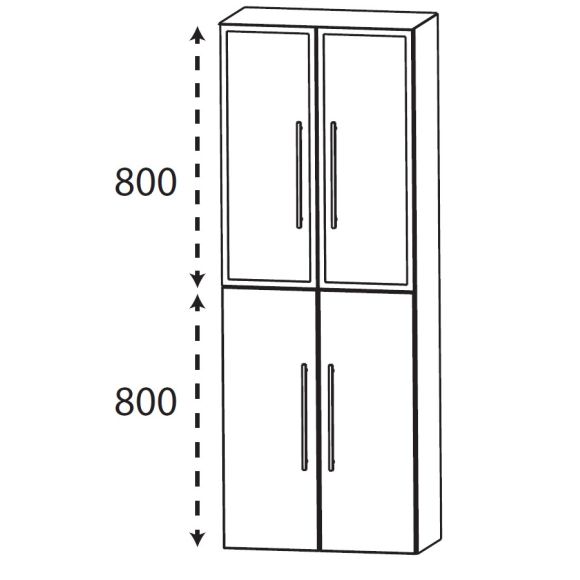 Puris Kera Plan Hochschrank, 60 cm