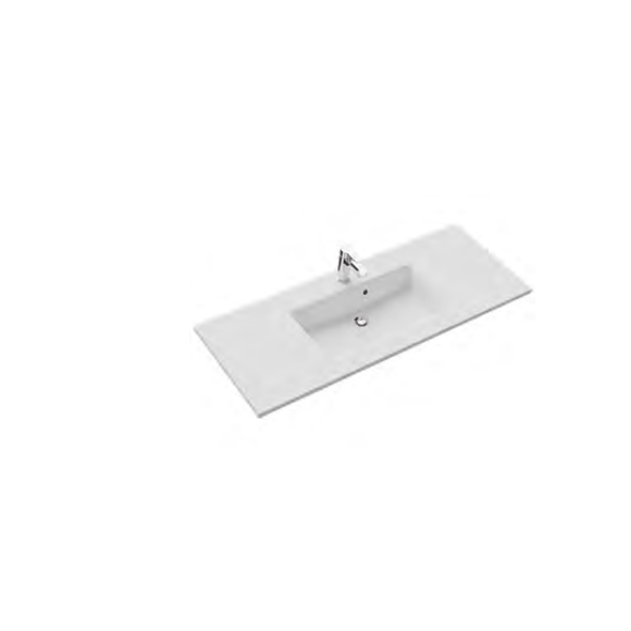 Pelipal Serie 6010 Solid Surface Waschtisch, Becken mittig, 133 cm