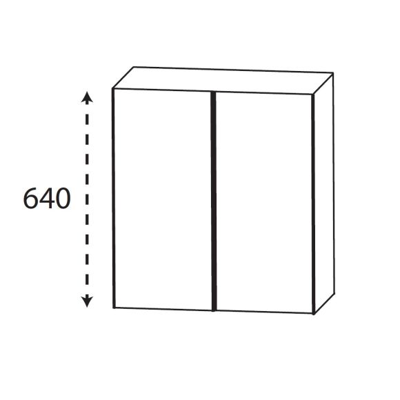 Puris Kera Plan Oberschrank, Grifflos, 60 cm