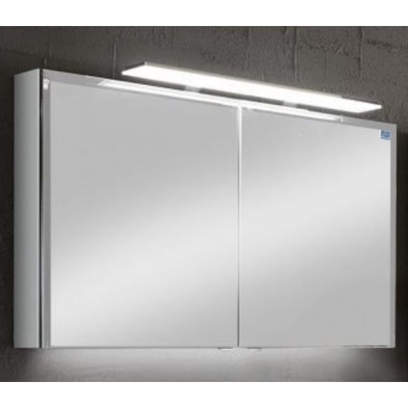 Marlin 3160motion Spiegelschrank, LED-Aufbauleuchte, 2 Türen, 120 cm