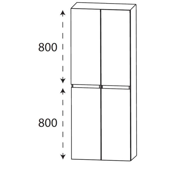 Puris Kera Plan Hochschrank, Grifflos, 60 cm