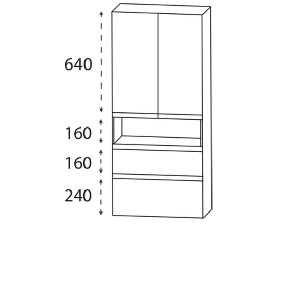 Puris c!puro Mittelschrank, 60 cm