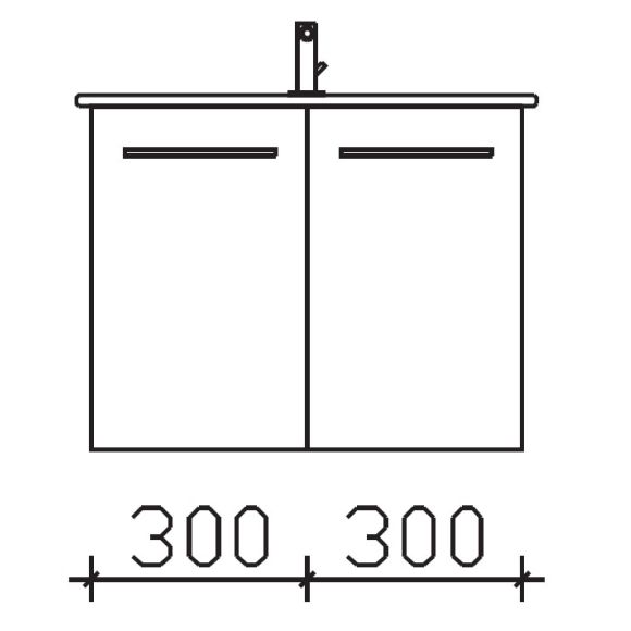 Pelipal Serie 9005 Ideal Standard Connect Air-SET, Waschtisch mit Unterschrank, 64 cm