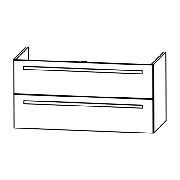 Puris Star Line Waschtischunterschrank für evermite- und STONEPLUS-Waschtische, 2 Auszüge,  120 cm