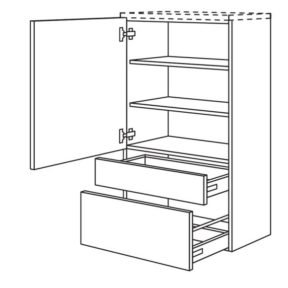 Nobilia LINE-N Badezimmer-Midischrank, 40 cm