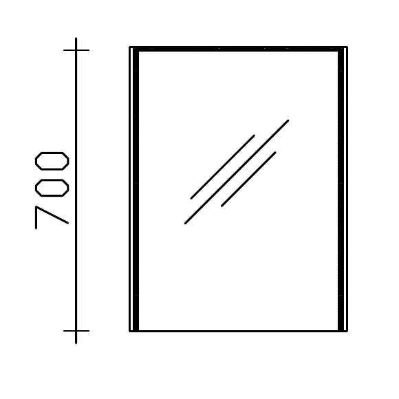 Pelipal Serie 6010 Spiegelschrank inkl. seitlicher LED-Lichtprofile, 54 cm