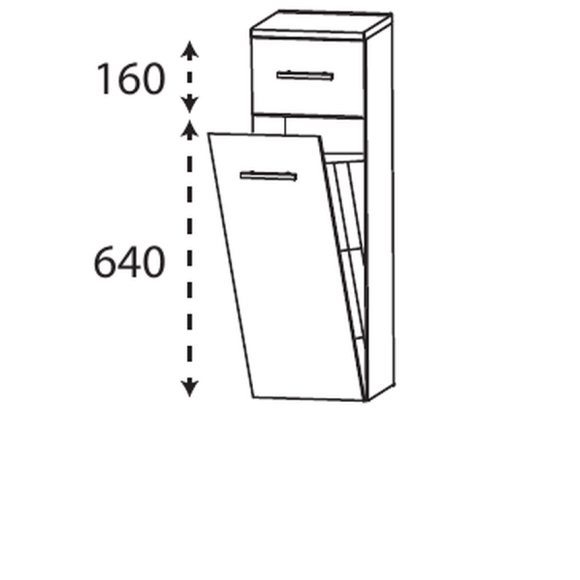 Puris Beimöbel Highboard, 40 cm