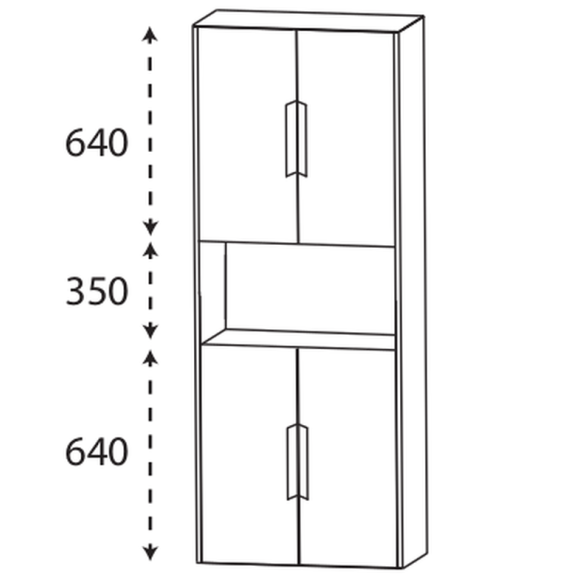 Puris D.Light Hochschrank, 62 cm