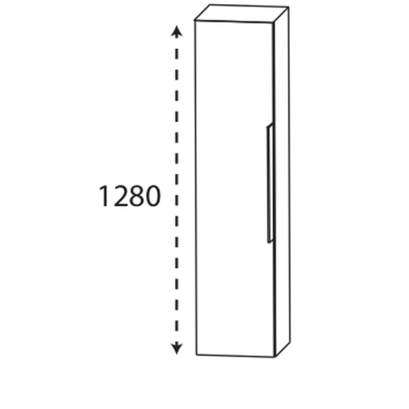 Puris Kera Plan Mittelschrank, 1 Tür mit Griff, 30 cm