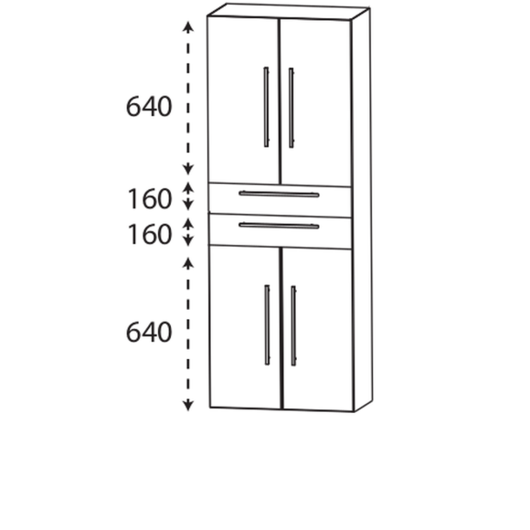 Puris Beimöbel Hochschrank, 60 cm