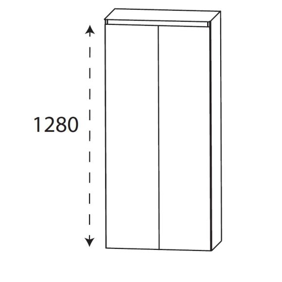 Puris Kera Plan Mittelschrank, Grifflos, 60 cm