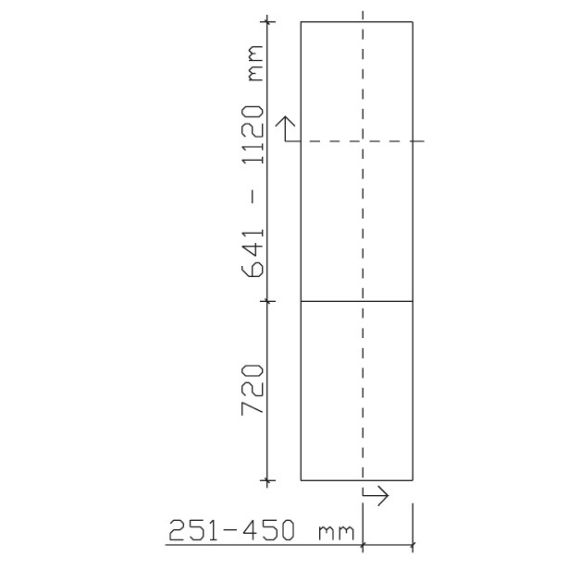Pelipal PCON Hochschrank, 2 Türen, 15-45 cm 