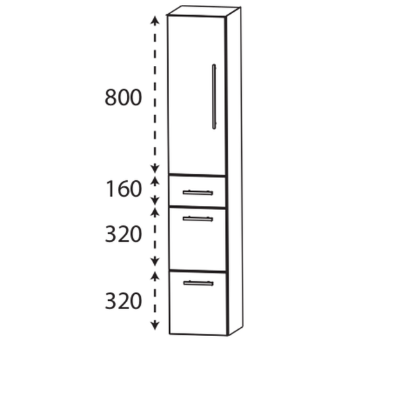 Puris Fine line Hochschrank, 30 cm