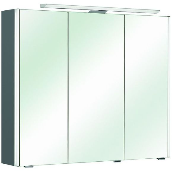 Pelipal Neutrale Spiegelschränke Spiegelschrank, inkl. LED-Aufsatzleuchte und Farbtemperaturwechsel, 82 cm