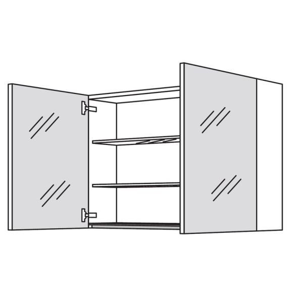 Nobilia LINE-N Spiegelschrank, 80 cm