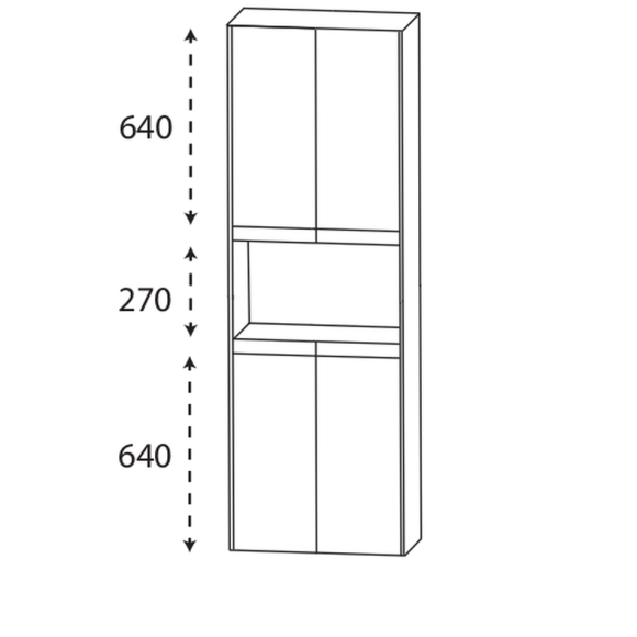 Puris New Xpression Hochschrank, 60 cm