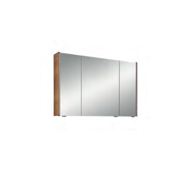 Pelipal Serie 6110 Spiegelschrank, 3 Drehtüren, mit LED-Profil schwarz matt, 103 cm