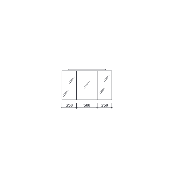 Pelipal Serie 6110 Spiegelschrank inkl. LED-Aufsatzleuchte, 120 cm