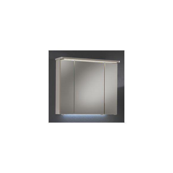 Pelipal Balto Spiegelschrank mit LED-Streifen im Kranz, 85 cm, Steckdose außen