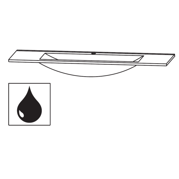 Puris Cool line Glaswaschtisch Optiwhite matt, 120 cm