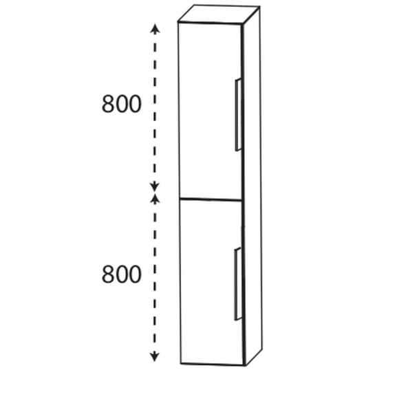 Puris Beimöbel Hochschrank mit zwei Drehtüren, 30 cm