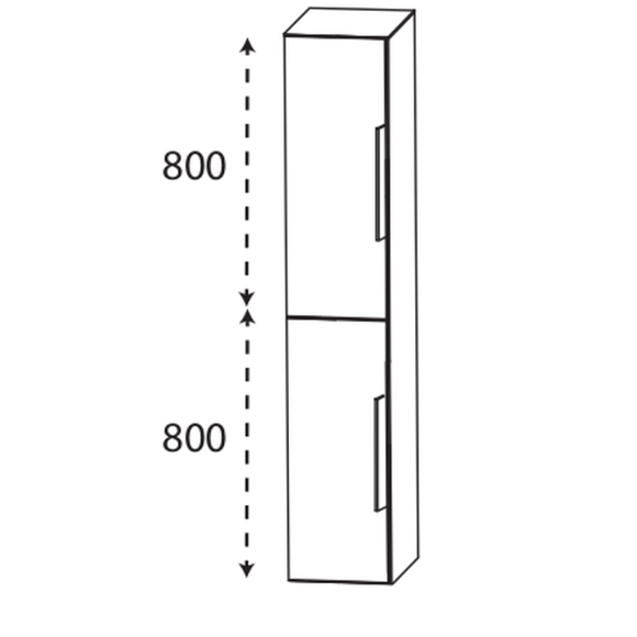 Puris Fine line Hochschrank mit 2 Türen, 30 cm