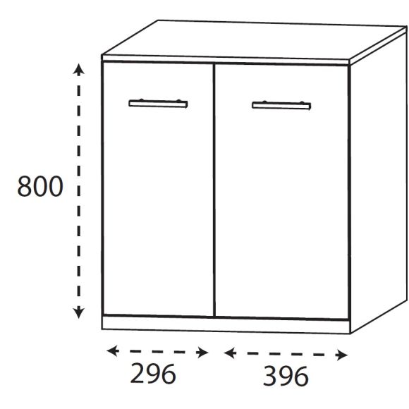 Puris Beimöbel Waschmaschinenumbauschrank, 70 cm